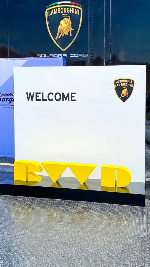Lamborghini stand signs