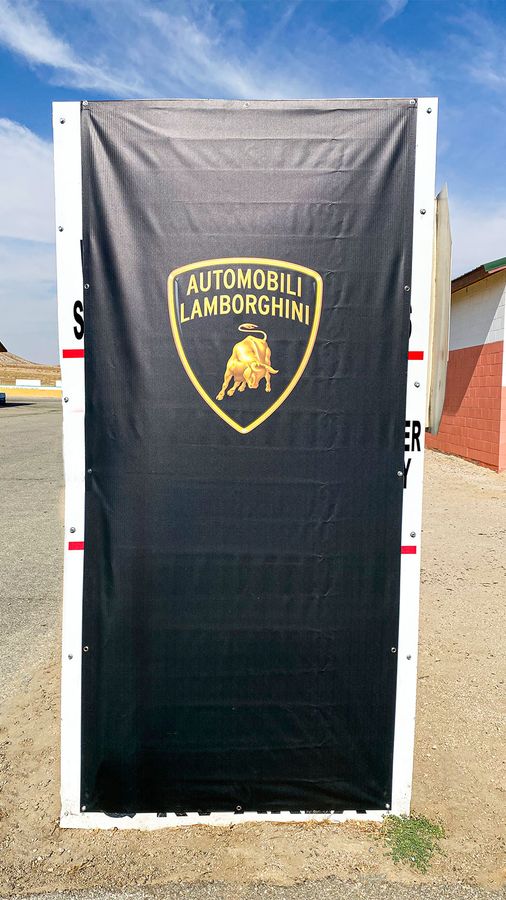 Lamborghini vinyl banner