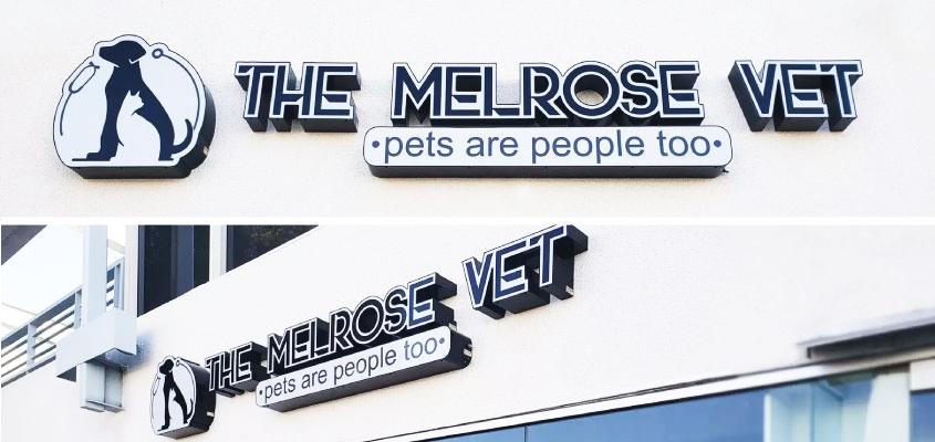 The Melrose Vet outdoor best branding solution 