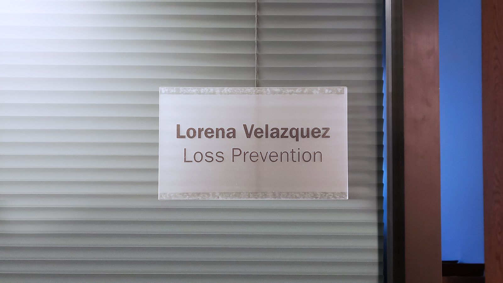 frosted acrylic nameplate sign