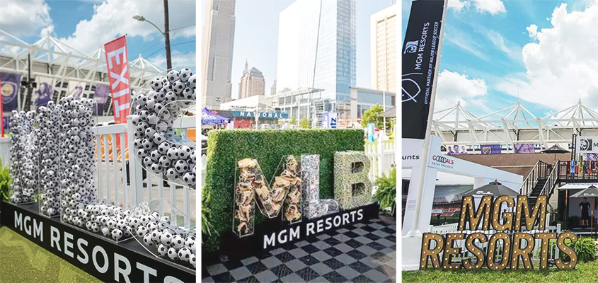 MGM Resorts corporate branding examples from sports event