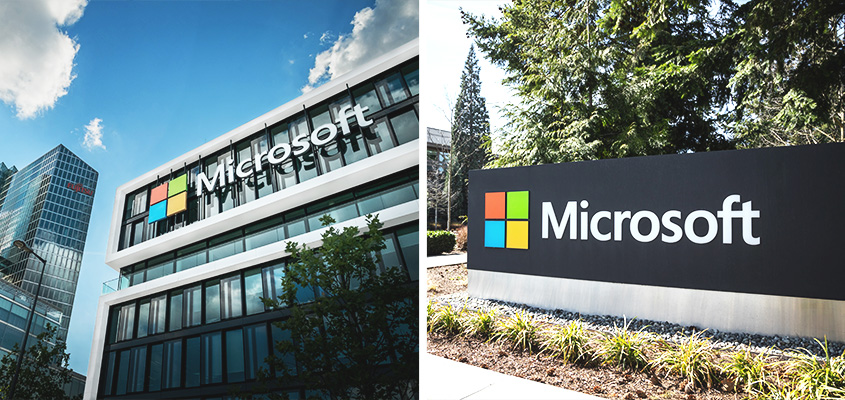 Collage from Microsoft as a company with great branding