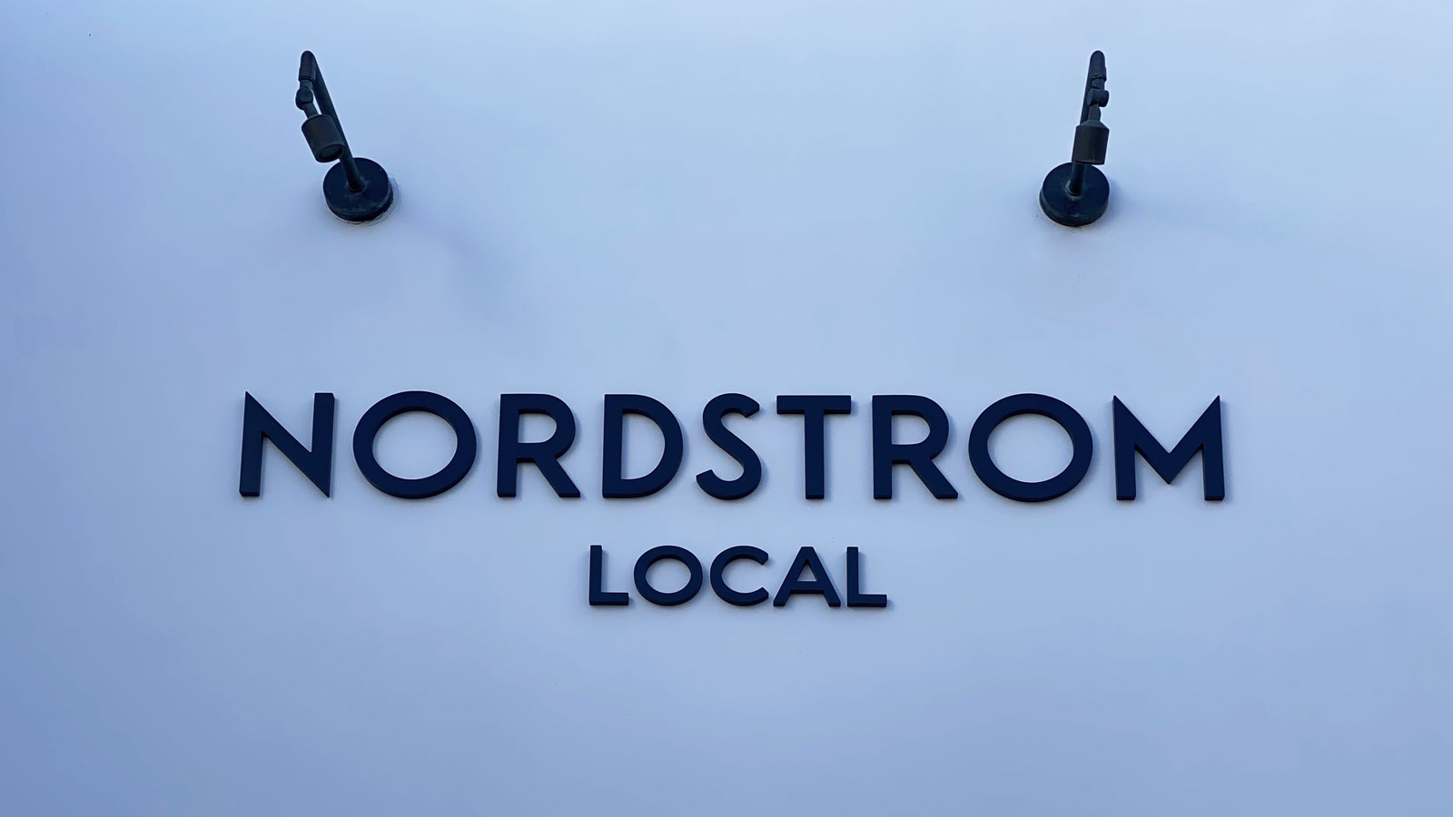 Nordstrom Local 3d plastic letters displaying the company name made of PVC