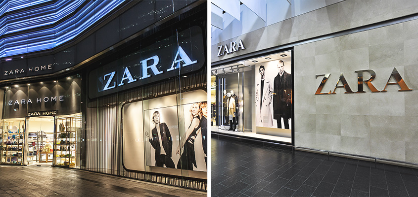 Impressive branding examples from Zara's store