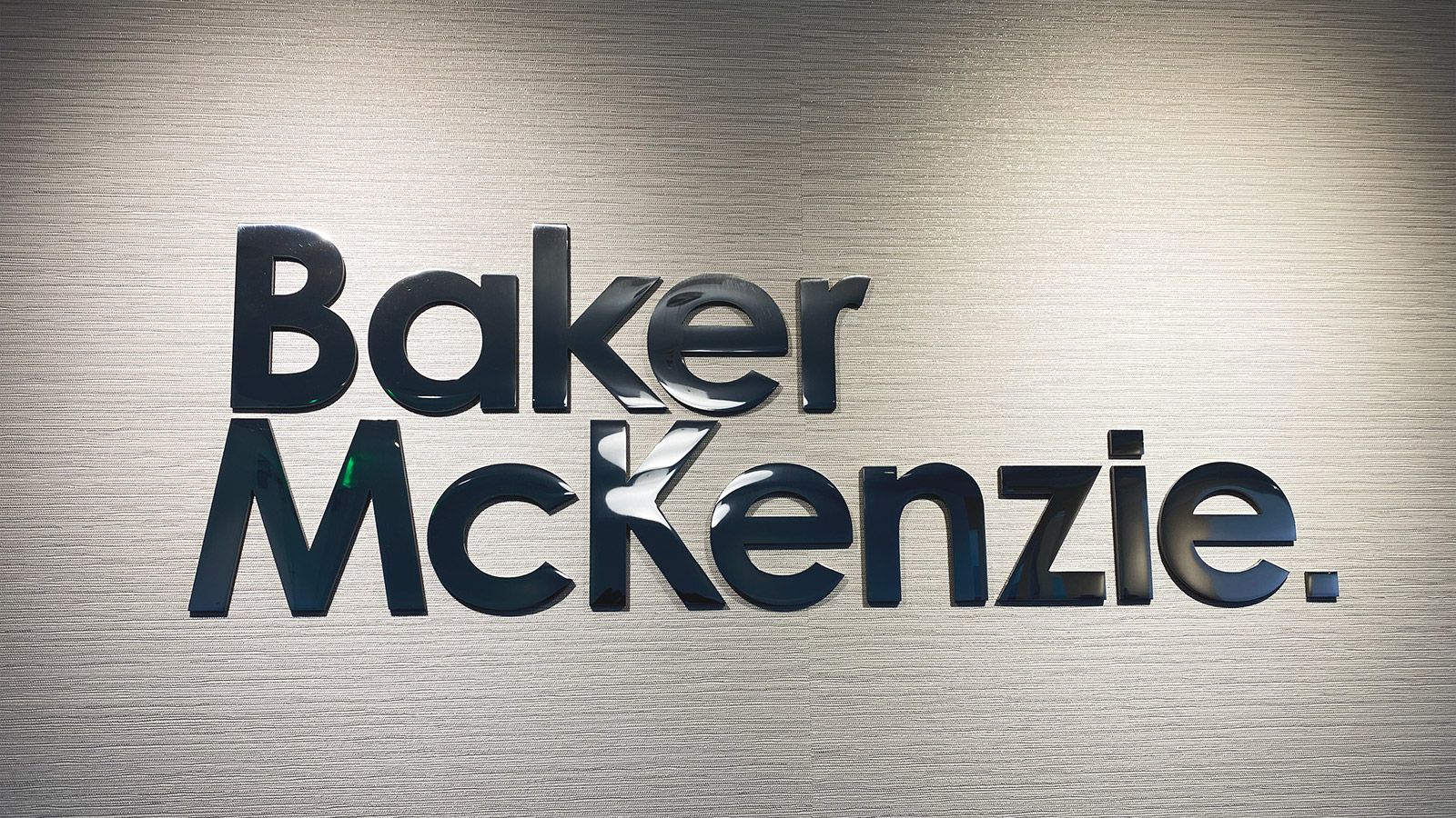 Baker McKenzie acrylic 3D letters