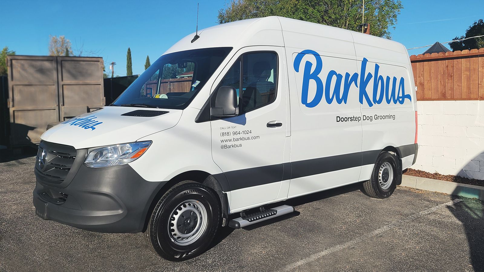 Barkbus company truck wrap