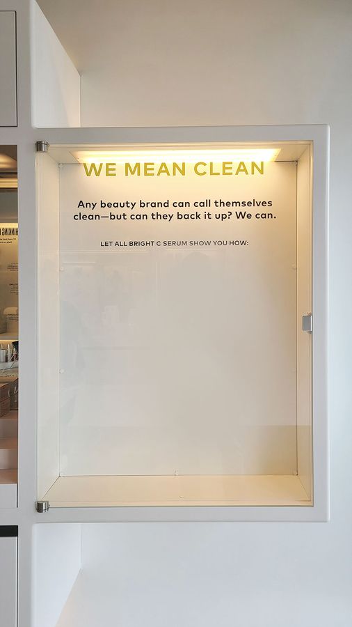 Beautycounter display vinyl lettering