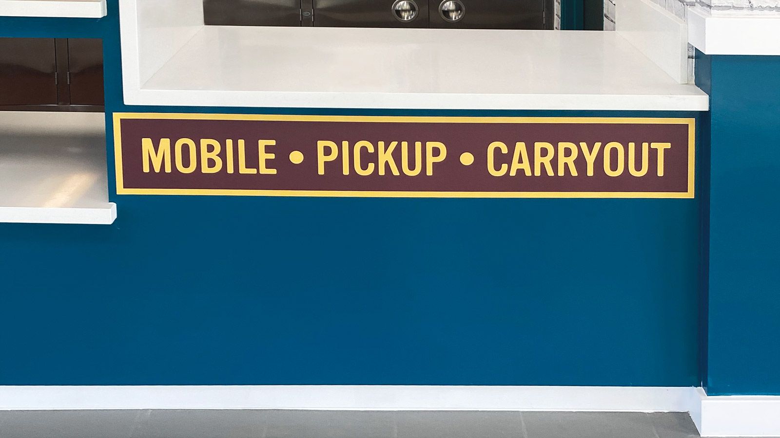 Cashier's desk decal