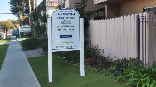 Continental Apartments real estate sign