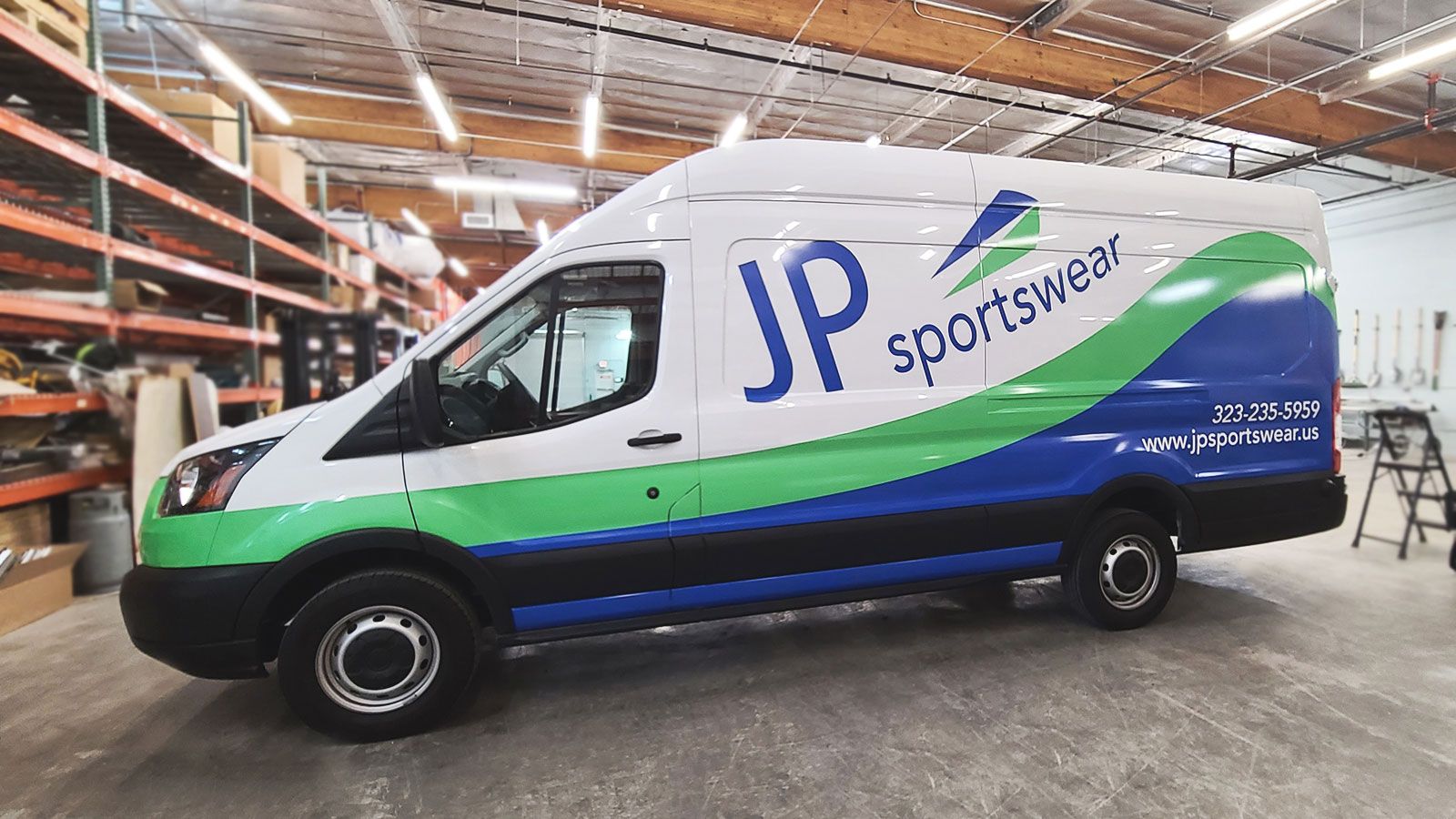 JP Sportswear truck wrap