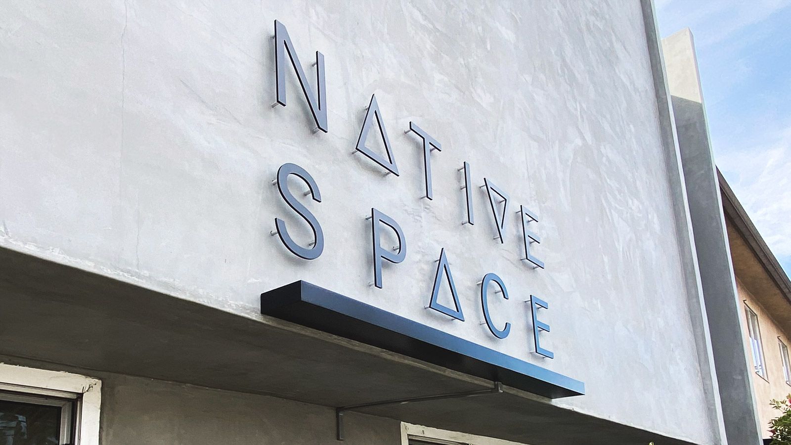 Native Space backlit letters