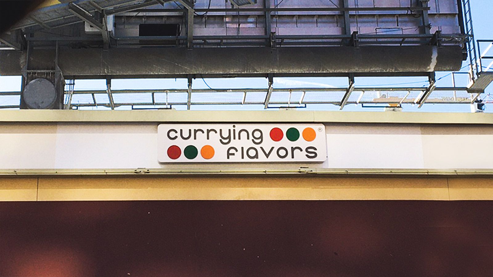 currying flavors illuminated sign