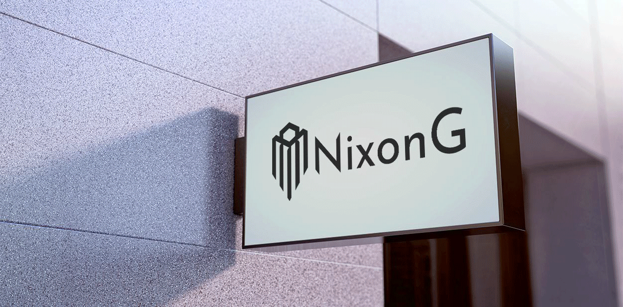 NixonG outdoor display with the lighting on and off