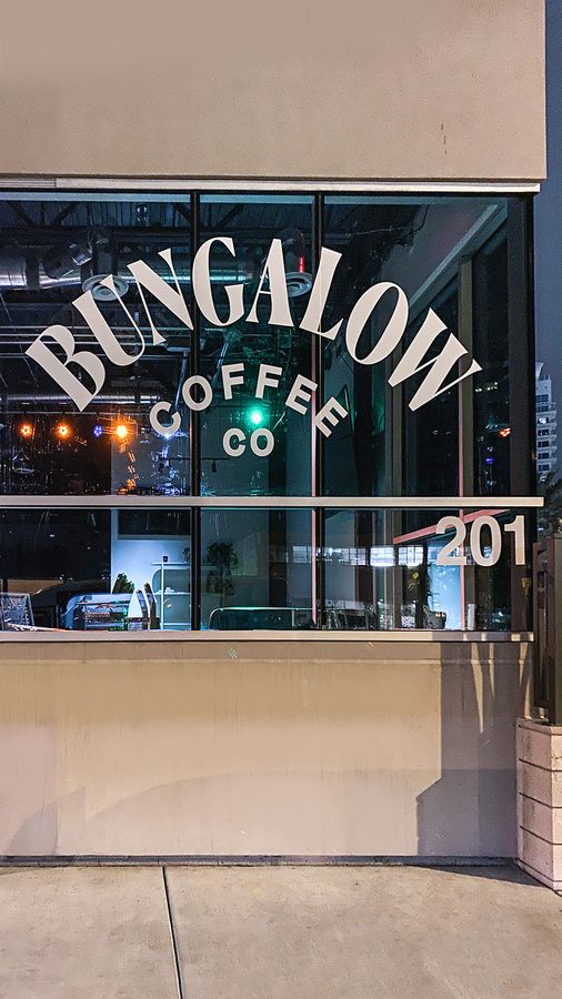 bungalow coffee vinyl lettering