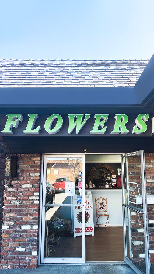 flowers storefront channel letters