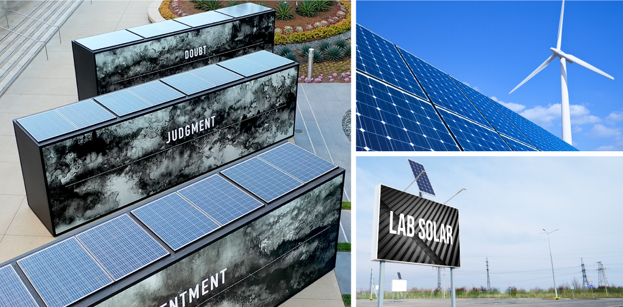 Solar energy sign solutions for making your company green