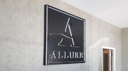 Allure illuminated office sign