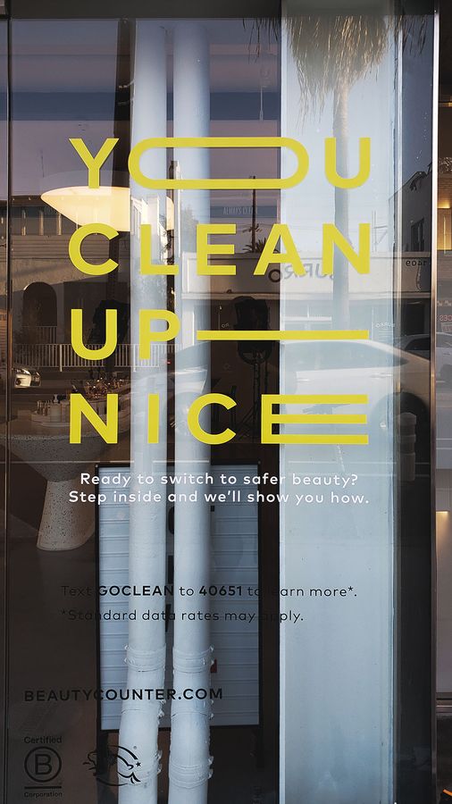 Beautycounter store vinyl decal
