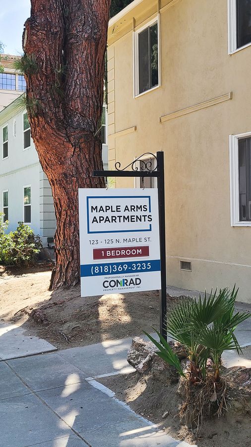 Conrad real estate yard sign