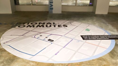 DTLA floor and wall decals