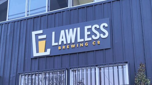 Lawless brewing 3D sign