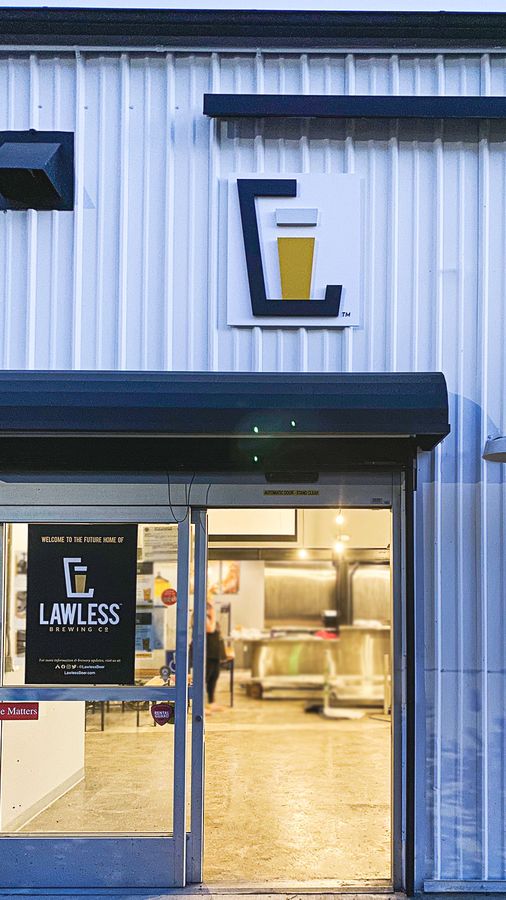 Lawless brewing logo sign