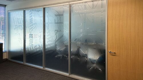 Neutrogena lobby frosted decals