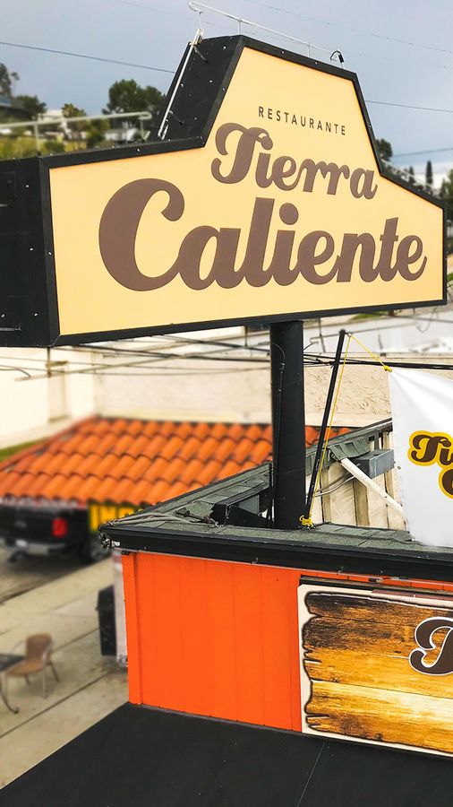 Tierra Caliente lighted signs