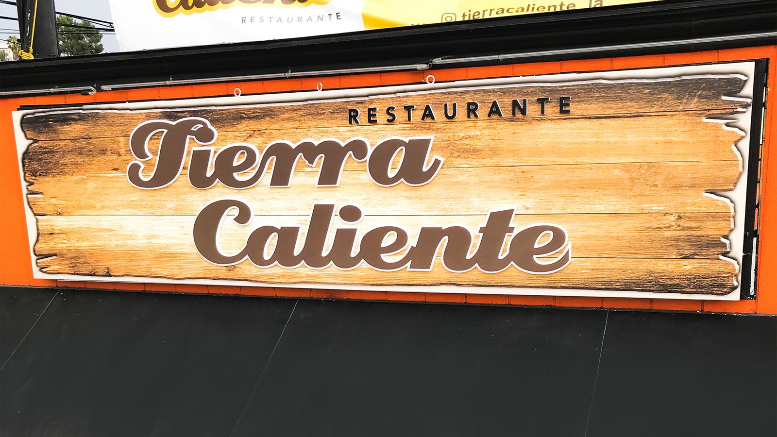 Tierra Caliente push through sign