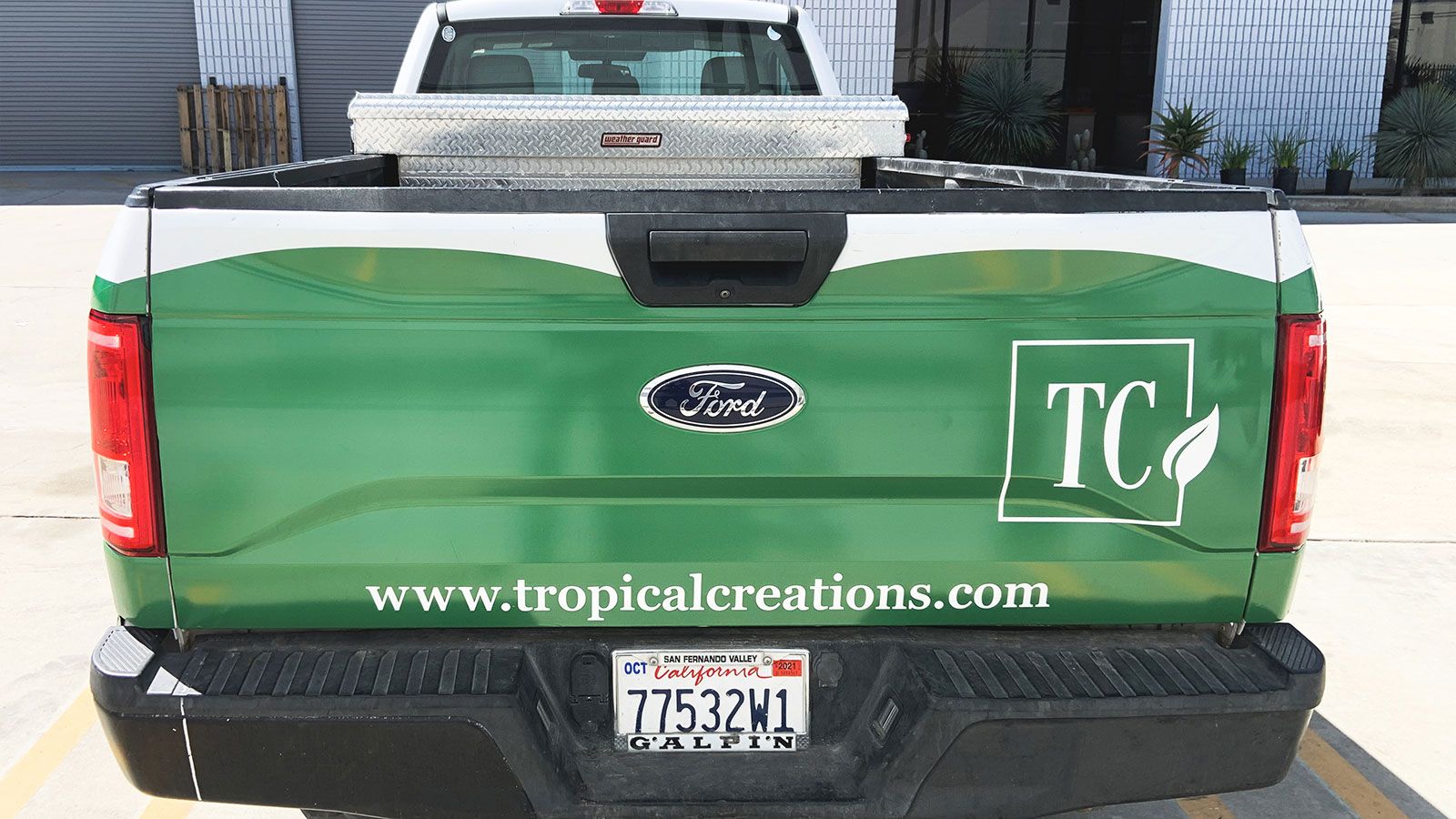 Tropical creations truck decals