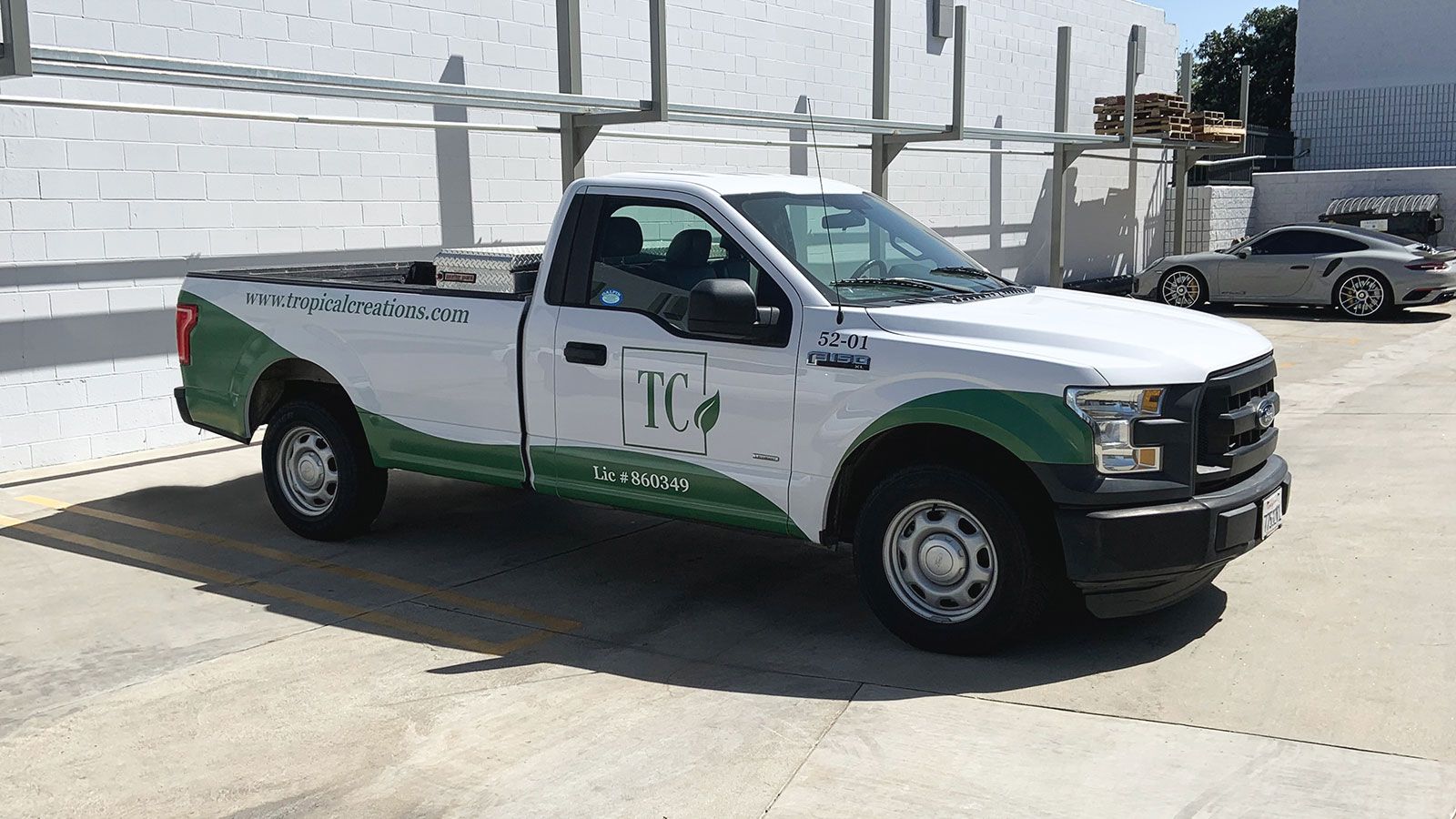 Tropical creations vehicle wrap