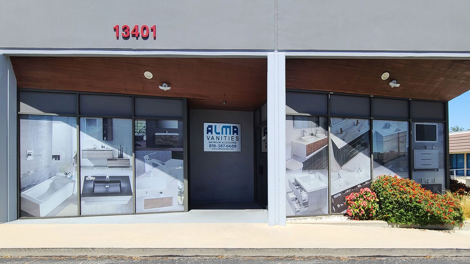 alma vanities window decals