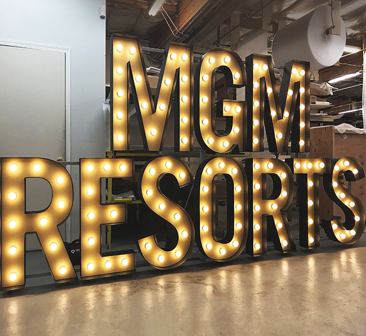 large marquee letters