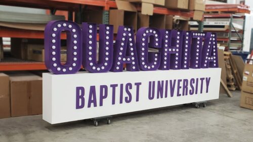 ouachita university marquee sign