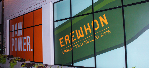storefront window decal Erewhon storefront branding done by Front Signs, US-wide sign making company