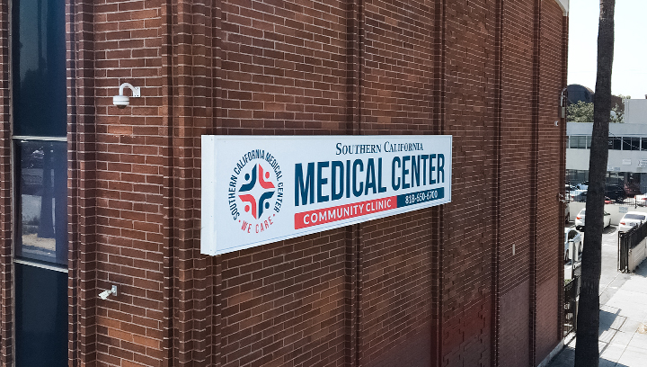 Southern California Medical Center business building sign made of aluminum and acrylic