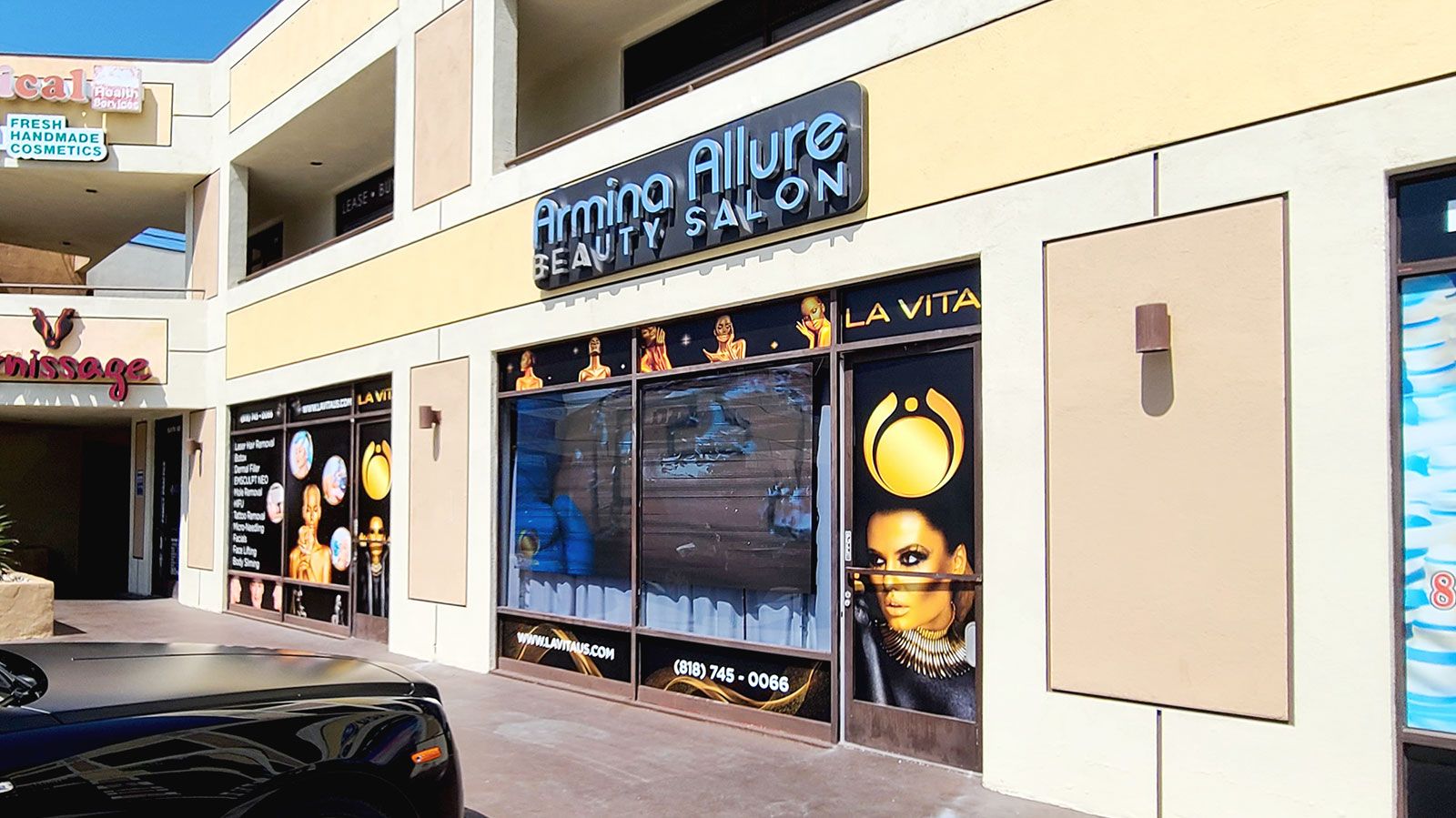 Amina Allure building sign