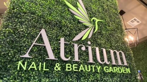Atrium acrylic interior sign
