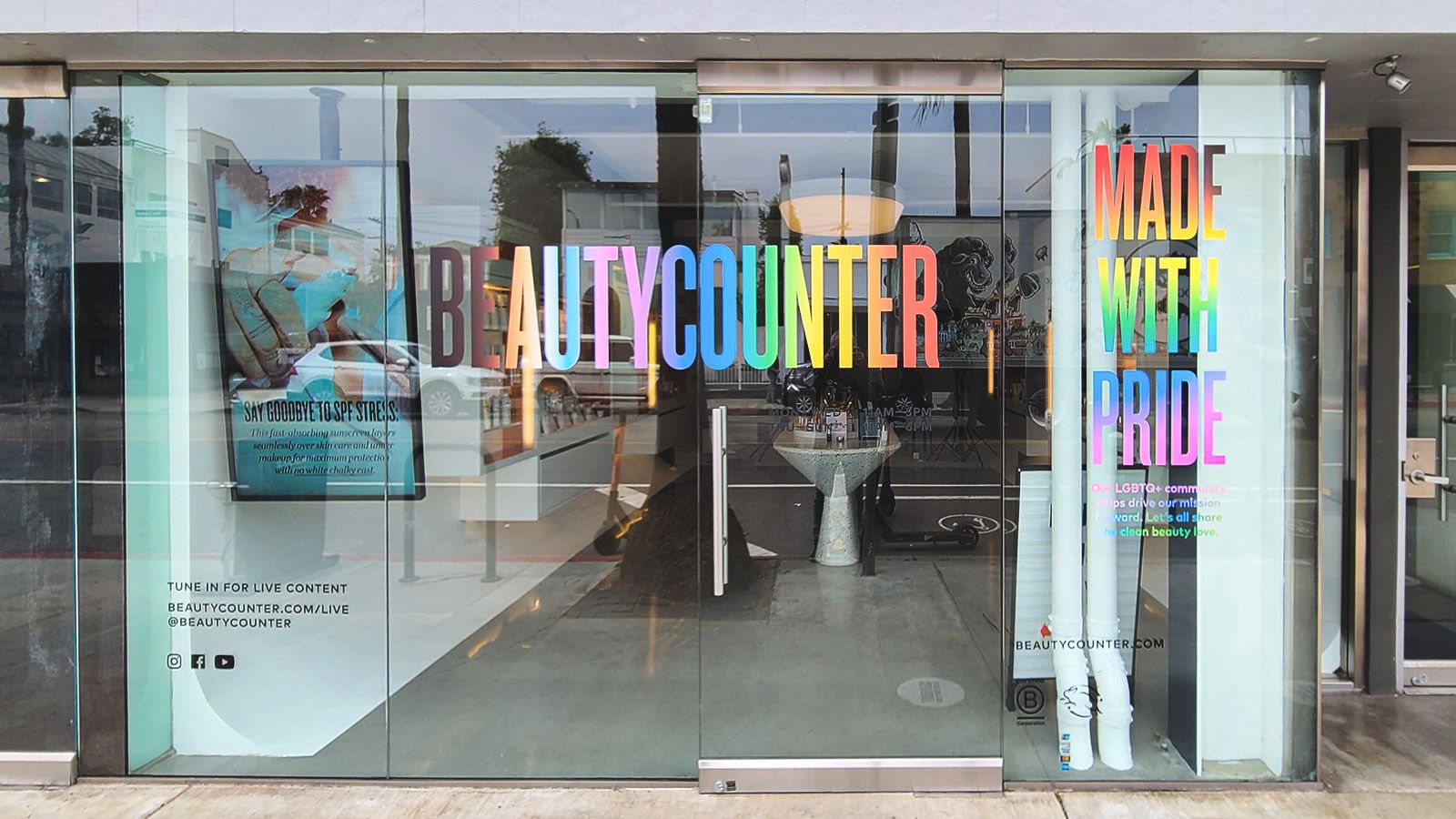 Beautycounter store custom decals
