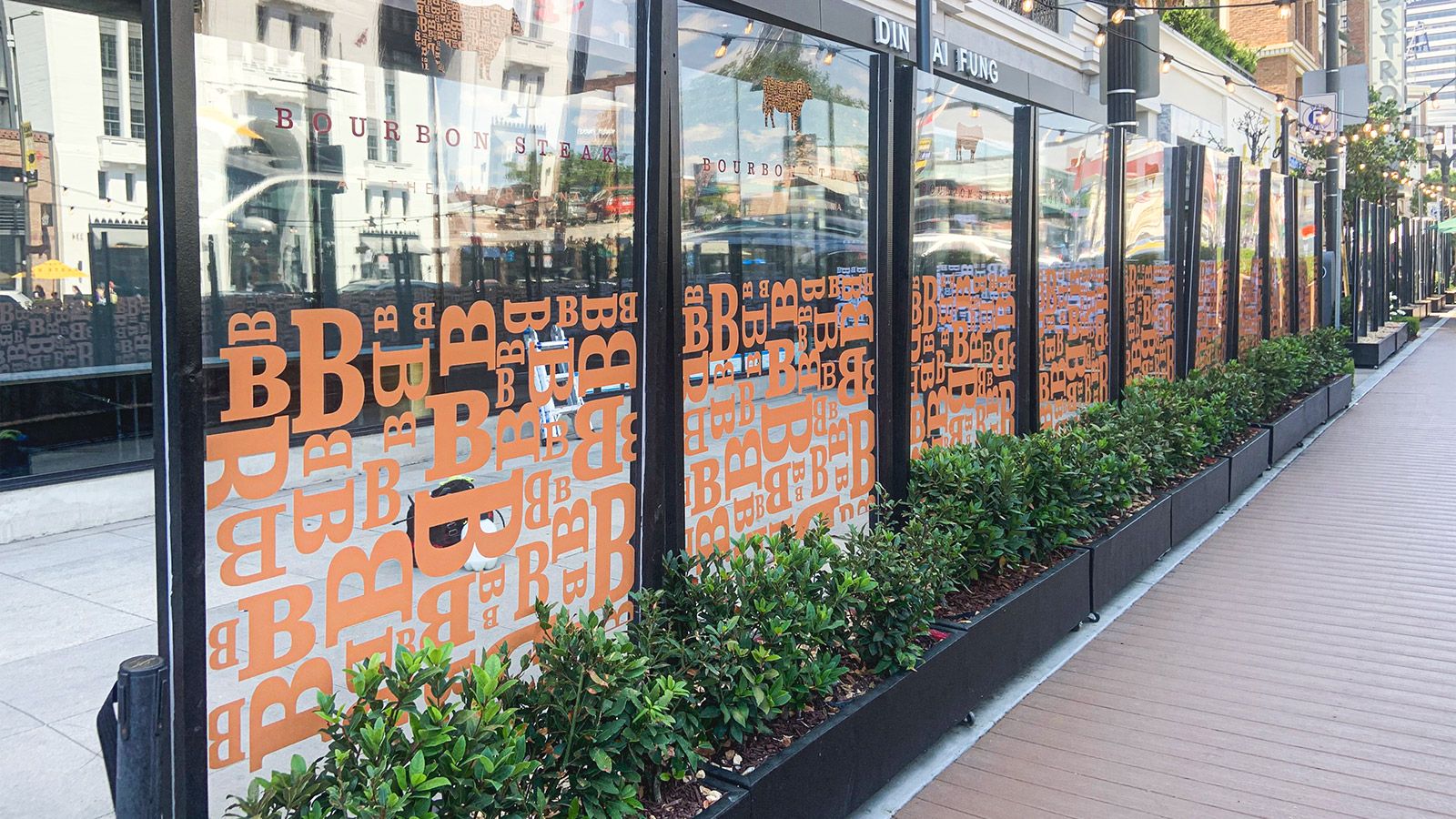 Bourbon Steak vinyl lettering