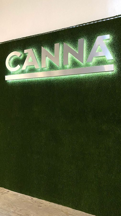 Canna reverse channel letters