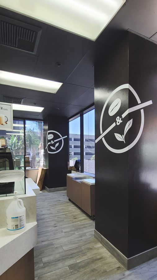 Coffee shop interior wall decals