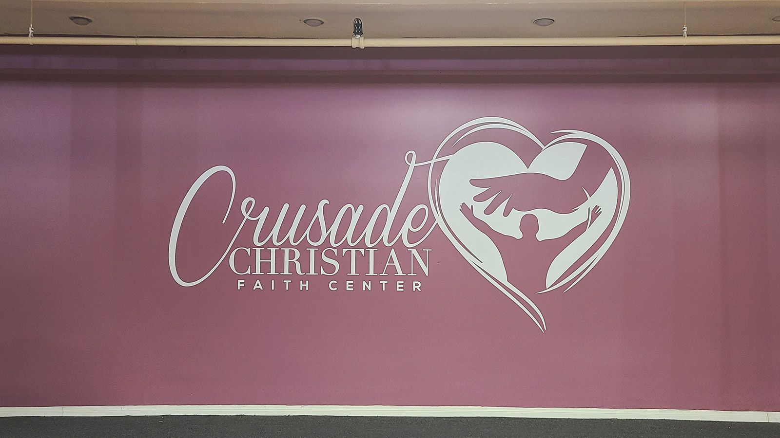 Crusade vinyl lettering