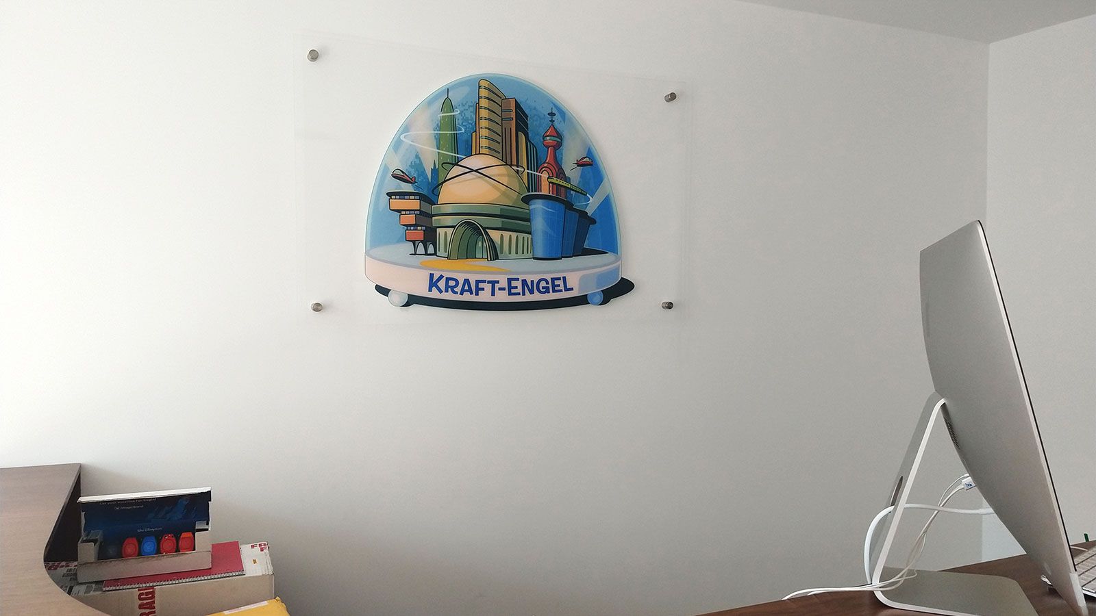 Kraft-Engel acrylic sign