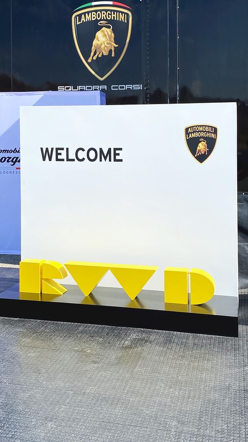 Lamborghini event sign