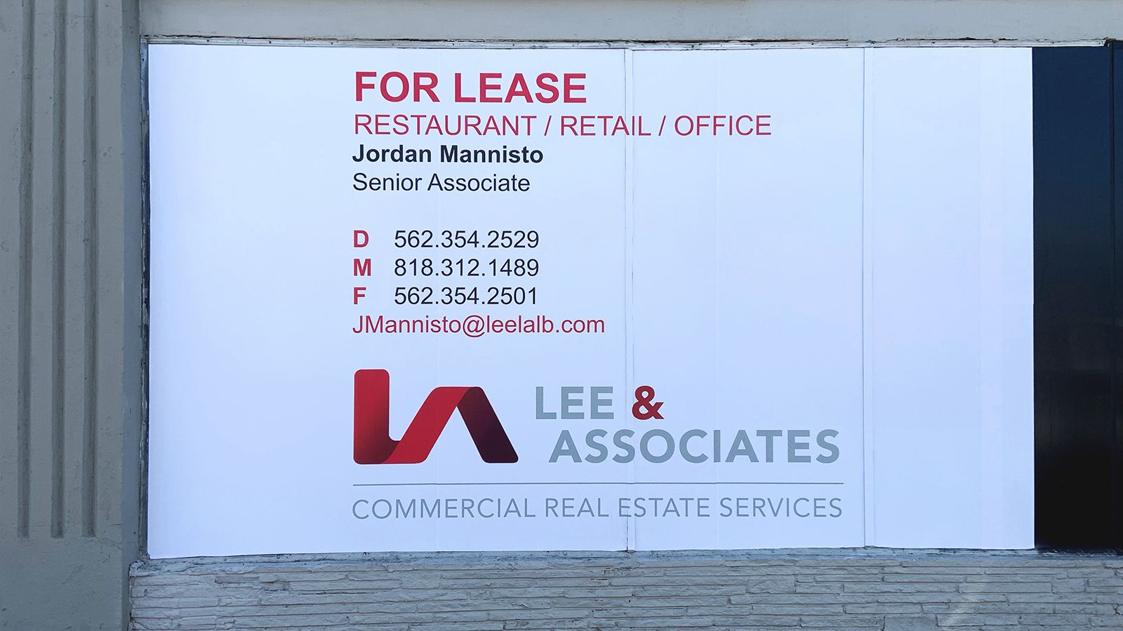 Lee & associates window decal