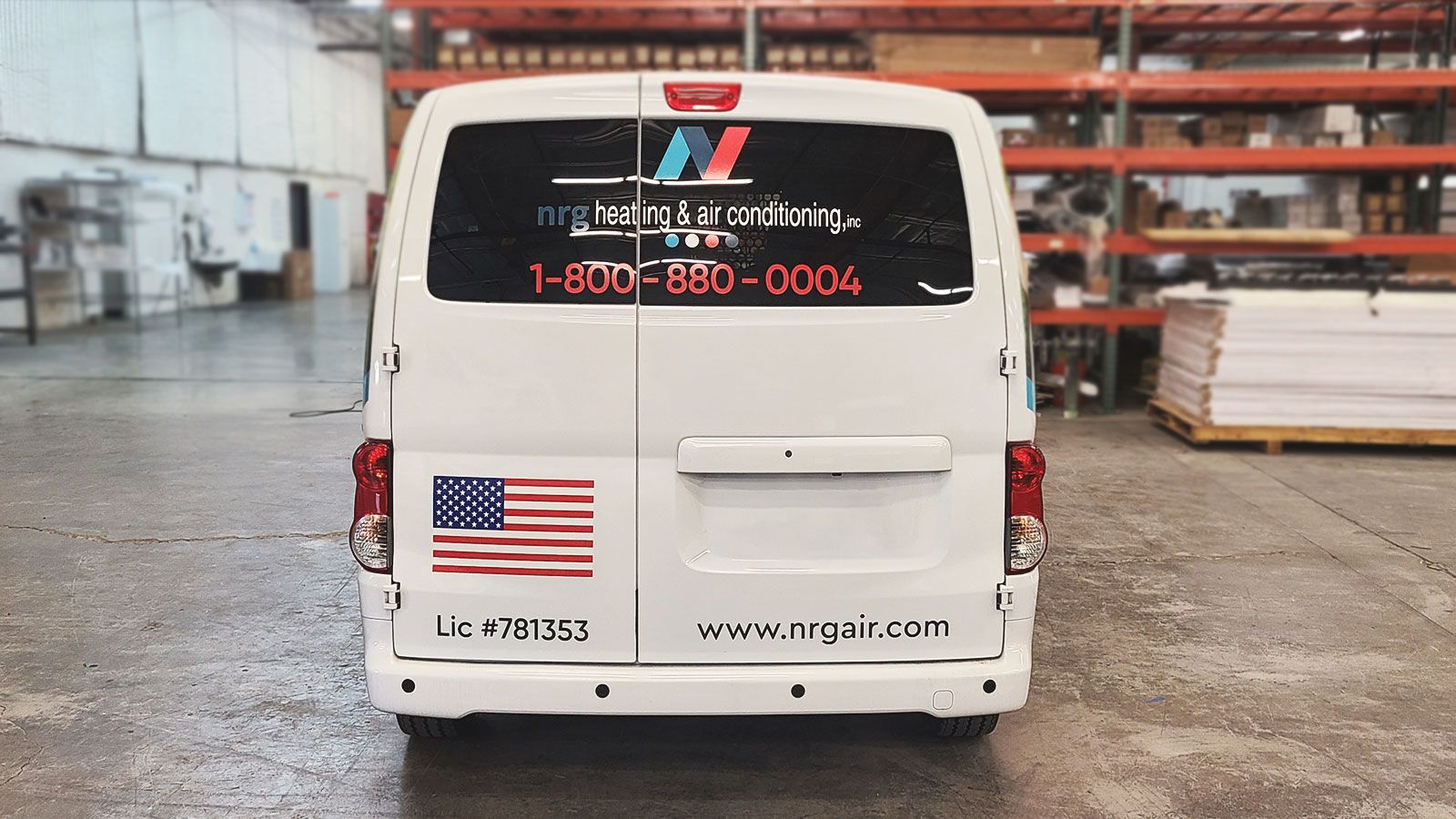 NRG air conditioning car wrap