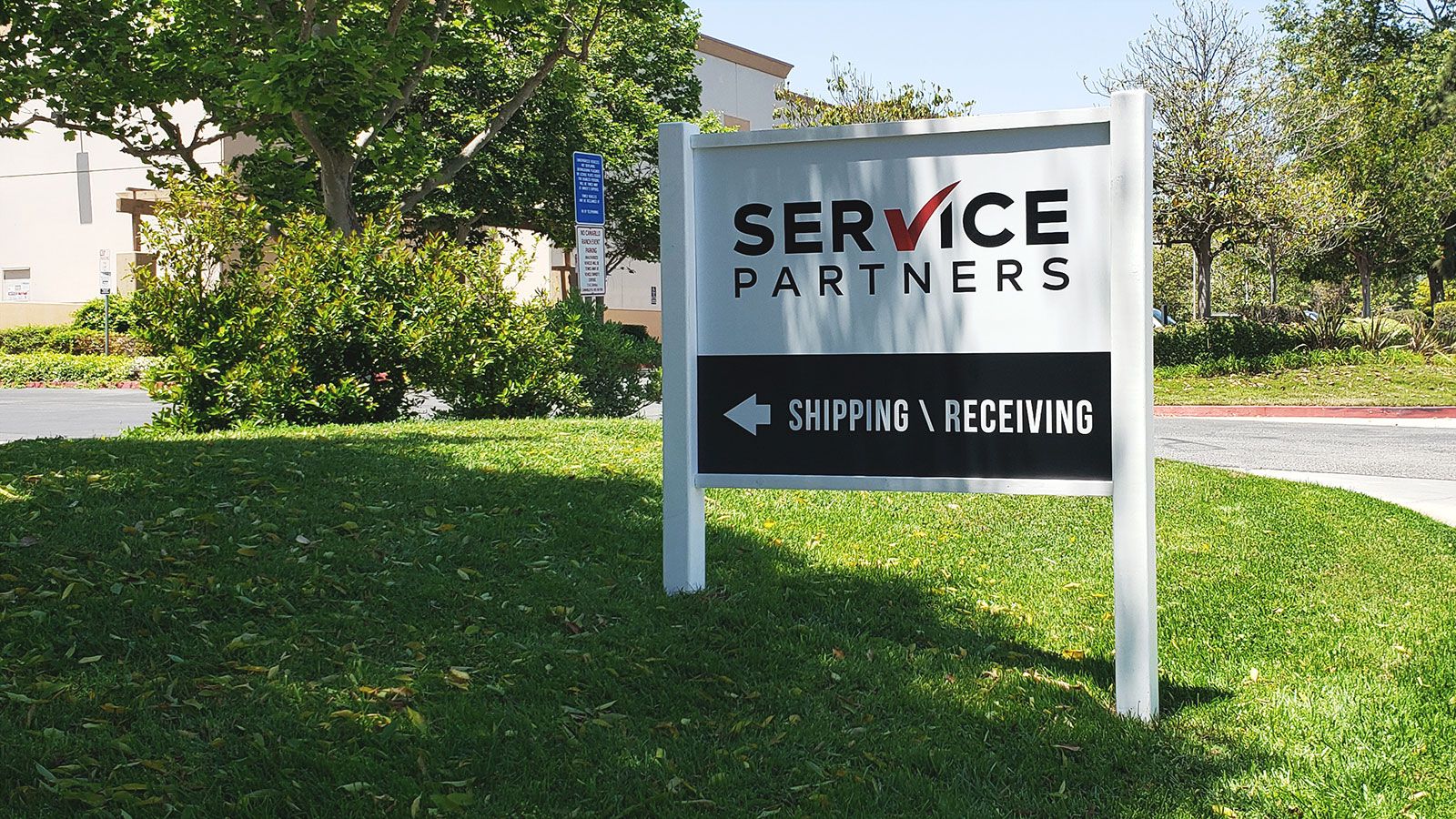 Service Partners free standing sign