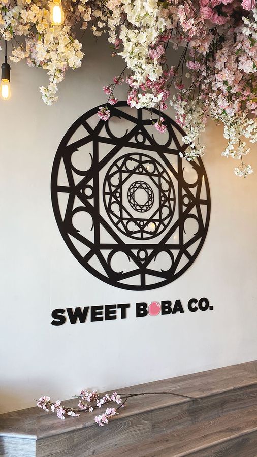 Sweet boba acrylic sign