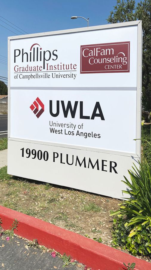 UWLA acrylic monument sign